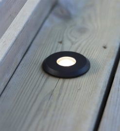 Markslöjd garden 24 decklight 3w 60mm svart