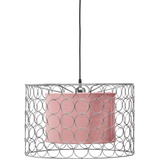 PR Home Ring Taklampa 50cm Krom/Klar Rosa